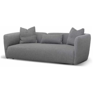 Willian 3 Seater Fabric Sofa - Noble Grey by Interior Secrets - AfterPay Available