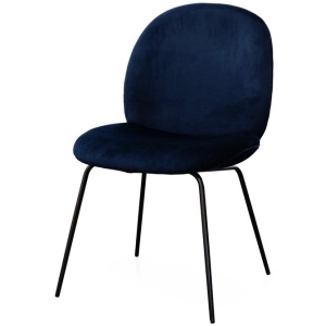 Willis Dining Chair - Navy Velvet by Interior Secrets - AfterPay Available