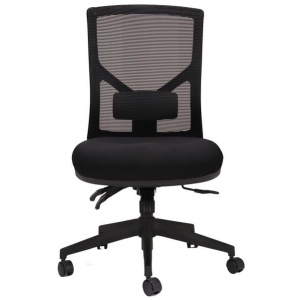 Windy Mesh Back Fabric Office Chair - Black by Interior Secrets - AfterPay Available