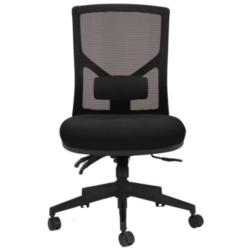 Windy Mesh Back Fabric Office Chair - Black by Interior Secrets - AfterPay Available