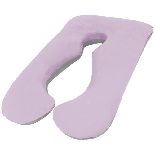 Woolcomfort Aus Made Maternity Pregnancy Nursing Sleeping Body Pillow Pillowcase Included Lilac x Grey