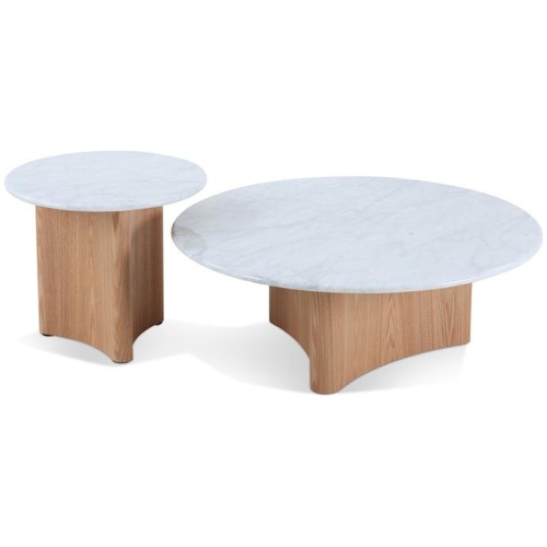 Zafar Nested Marble Coffee Table - Natural by Interior Secrets - AfterPay Available