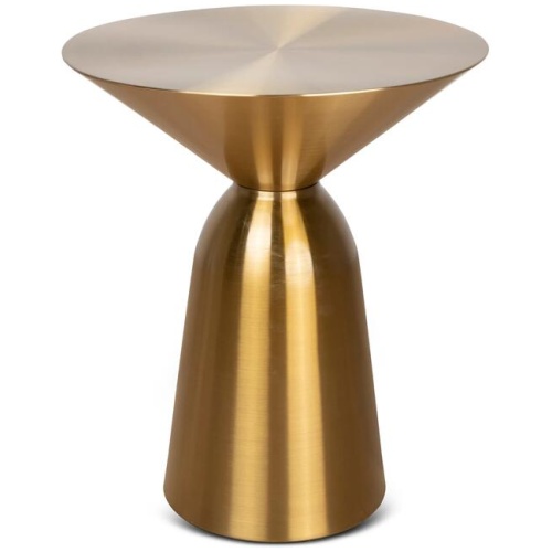 Zenon 45cm Round Side Table - Gold by Interior Secrets - AfterPay Available