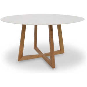Zodiac 1.5m Round Marble Dining Table - Natural by Interior Secrets - AfterPay Available
