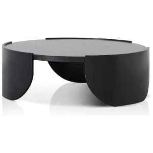 Zoey 1.1m Round Coffee Table - Black by Interior Secrets - AfterPay Available