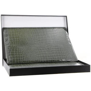 de Burg 4 Piece Table Place Mat Set Placemat with Croc Pattern - Green