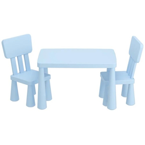1 Keezi Kids Table and 2 Chairs Set Blue