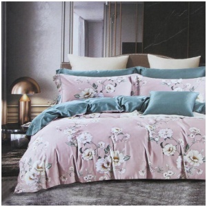 400TC Cotton Sateen Quilt Cover Set Grace Queen