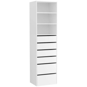 6 Chest of Drawers Tallboy Cabinet White