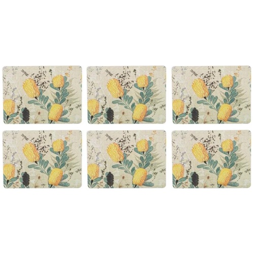 Ashdene Golden Banksia Set of 6 Placemats