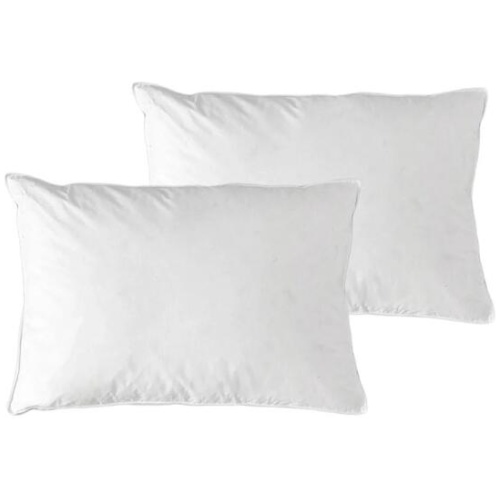 At Home Homewares Pack of 2 Standard Machine Washable Feather Pillows 45 x 70 +13 cm