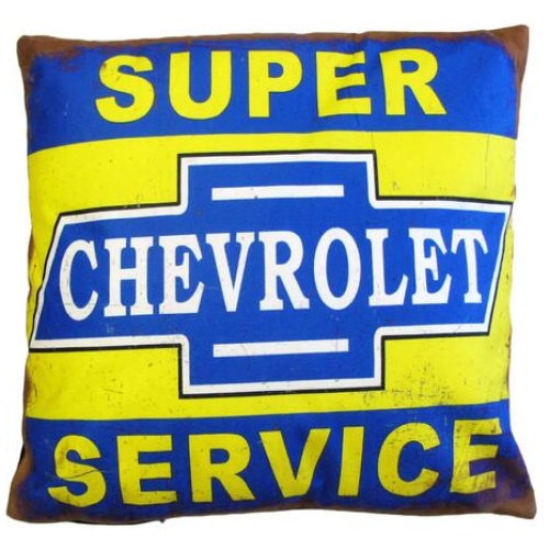 Australian Mancave Retro Cushion Chevrolet Super Service 40 x 40 cm