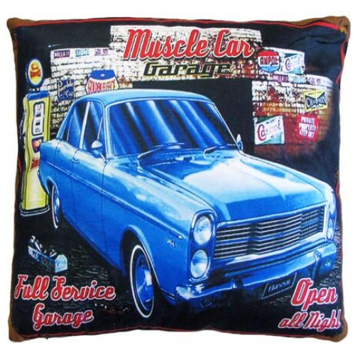 Australian Mancave Retro Cushion Muscle Car Garage 40 x 40 cm