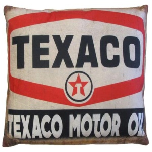 Australian Mancave Retro Cushion Texaco Motor Oil 40 x 40 cm