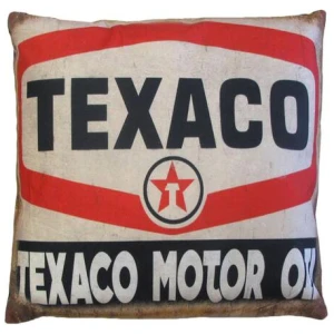 Australian Mancave Retro Cushion Texaco Motor Oil 40 x 40 cm