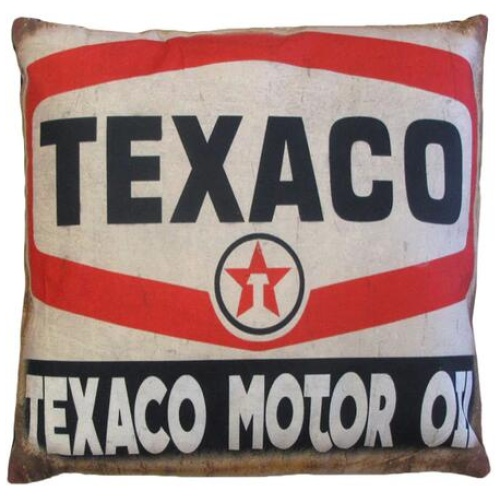 Australian Mancave Retro Cushion Texaco Motor Oil 40 x 40 cm