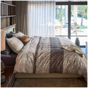 Bedding House Mathis Natural Cotton Quilt Cover Set King