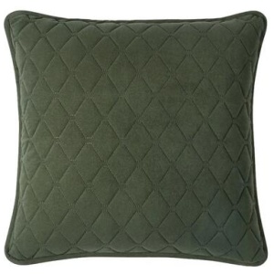 Bianca Lester Olive Velvet Square Filled Cushion 43 x 43cm