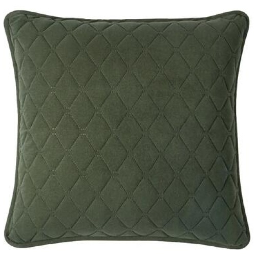 Bianca Lester Olive Velvet Square Filled Cushion 43 x 43cm