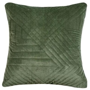 Bianca Navarro Olive Velet Square Filled Cushion 43 x 43cm