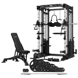CORTEX SM25 Multi Gym with 100kg Olympic Tri-Grip Weight, Bar and BN9 Bench Set