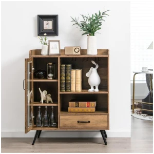 CostwayBuffet Sideboard with Removable Wine Rack for Kitchen, Dining Room