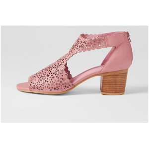 Django & Juliette Bames Djl Pretty Pink Leather Pretty Pink Sandals Womens Shoes Casual Heeled Sandals