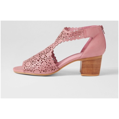 Django & Juliette Bames Djl Pretty Pink Leather Pretty Pink Sandals Womens Shoes Casual Heeled Sandals