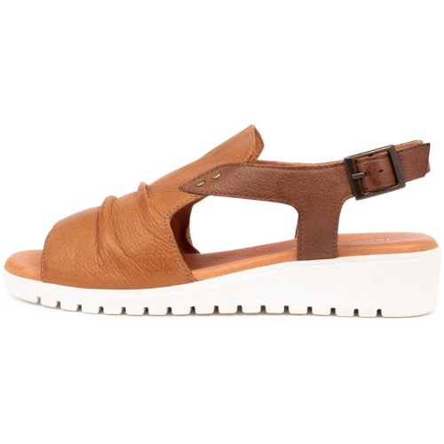 Django & Juliette Madis Dj Tan Dk Tan Leather Tan Dk Tan Sandals Womens Shoes Casual Sandals Flat Sandals