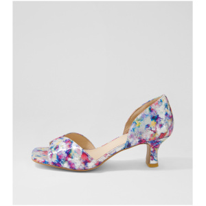 Django & Juliette Ultiman Dj Silver & Bright Multi Silver & Bright Sandals Womens Shoes Casual Heeled Sandals