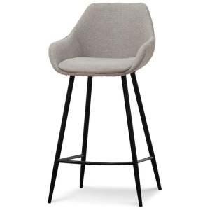 Ex-Display - Cody 68cm Fabric Bar Stool - Beige by Interior Secrets - AfterPay Available