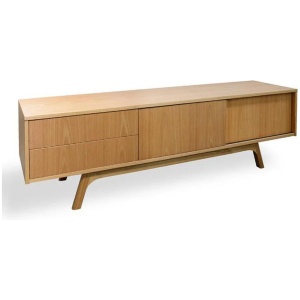 Ex Display - Ella Scandinavian 180cm TV Entertainment Unit - Lowline - Natural by Interior Secrets - AfterPay Available