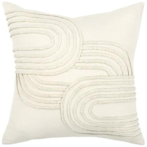 Ex Display - Gatsby Cotton 50cm x 50cm Cushion Feather Inserts - Ecru by Interior Secrets - AfterPay Available