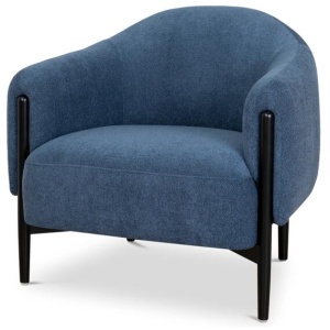 Farina Fabric Armchair - Navy Blue by Interior Secrets - AfterPay Available