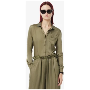 Fluid Ribbed Collar Shirt