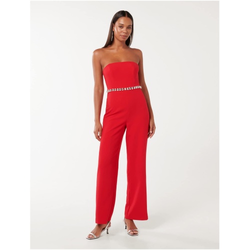 Forever New Women's Ari Jumpsuit in Red