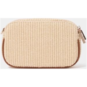 Forever New Women's Ava Weave Camera Bag in Natural/Tan