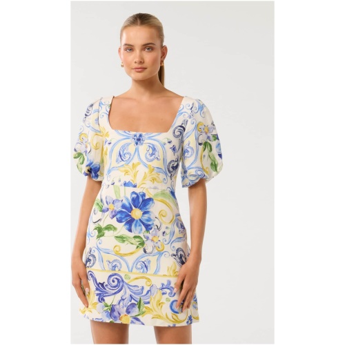Forever New Women's Catalina Printed Mini Dress in Capri Tile