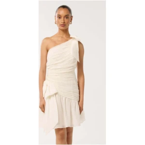 Forever New Women's Dakota Petite Ruched Bow Mini Dress in Porcelain