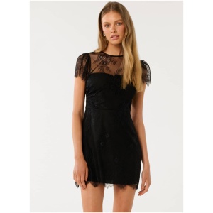 Forever New Women's Gia Lace Mini Dress in Black