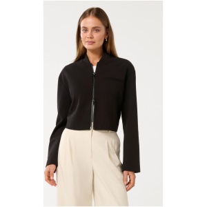 Forever New Women's Maddison Formal Bomber Jacket in Black