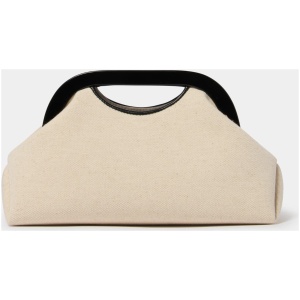 Forever New Women's Milana Monochrome Clutch Bag in Canvas/Black