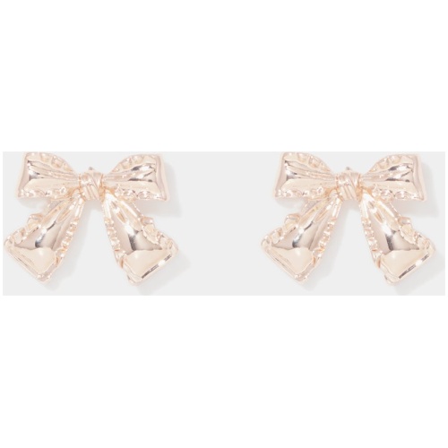 Forever New Women's Mimi Metal Bow Stud Earrings in Rose Gold