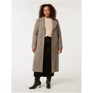 Forever New Women's Rowan Curve SB Wrap Coat in Maple Marle
