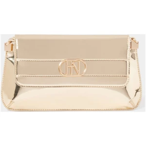 Forever New Women's Shiloh Sleek Plate Shoulder Bag Signature in Gold