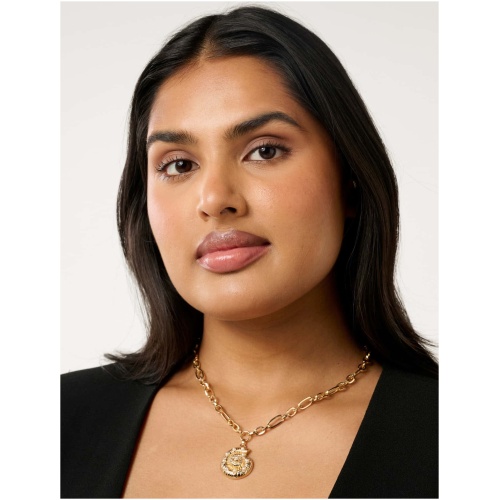 Forever New Women's Signature Selene Shell Pendant Necklace in Gold/Pearl