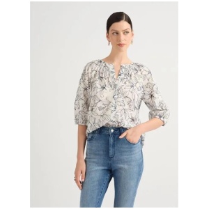 Franca Floral Embroidered Cotton Blouse