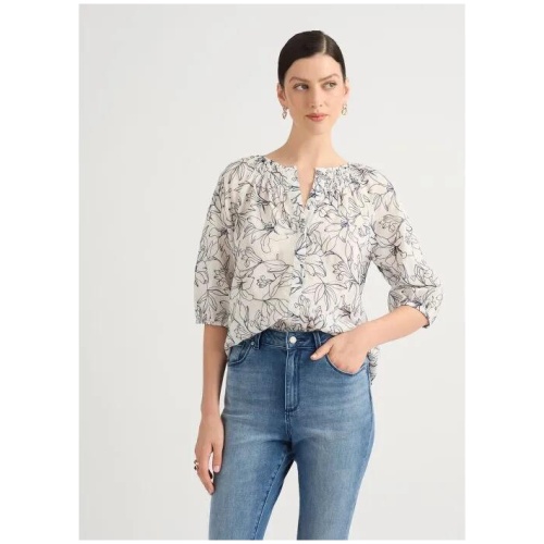 Franca Floral Embroidered Cotton Blouse