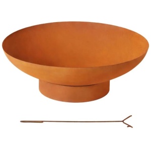 Grillz Fire Pit Iron Bowl 80cm Outdoor Patio Fireplace