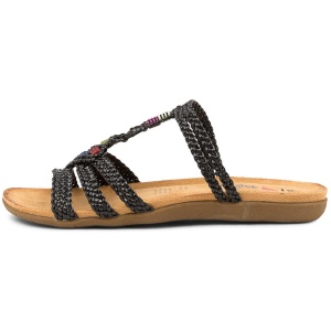 I Love Billy Flippy Il Black Multi Black Sandals Womens Shoes Casual Sandals Flat Sandals